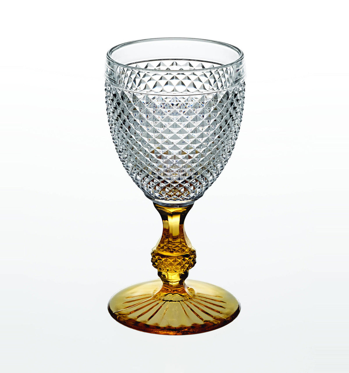 Vista Alegre Bicos Bicolor Goblet with Ambar Stem