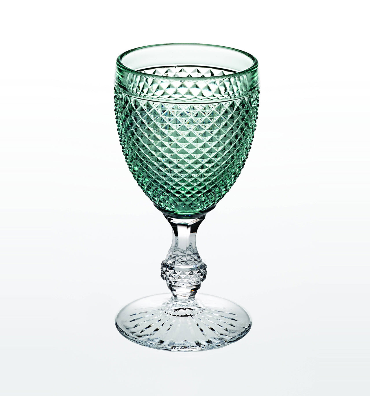 Vista Alegre Bicos Bicolor Goblet with Green Top