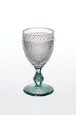 Vista Alegre Bicos Bicolor Goblet with Mint Stem - Set of 4