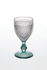 Vista Alegre Bicos Bicolor Goblet with Mint Stem - Set of 4