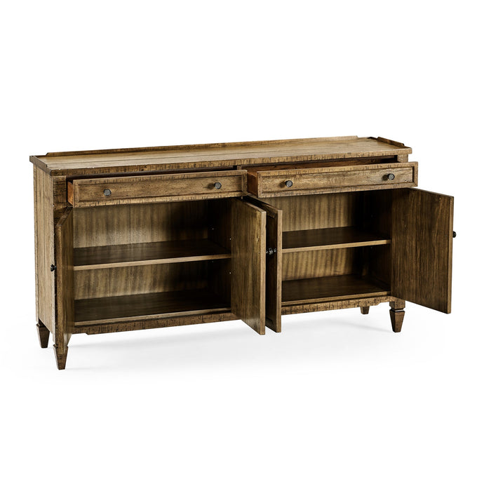 Jonathan Charles 34" Medium Driftwood Four Door Sideboard