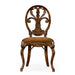Jonathan Charles Windsor Buckingham Oval Back Side Chair with Leather Seat