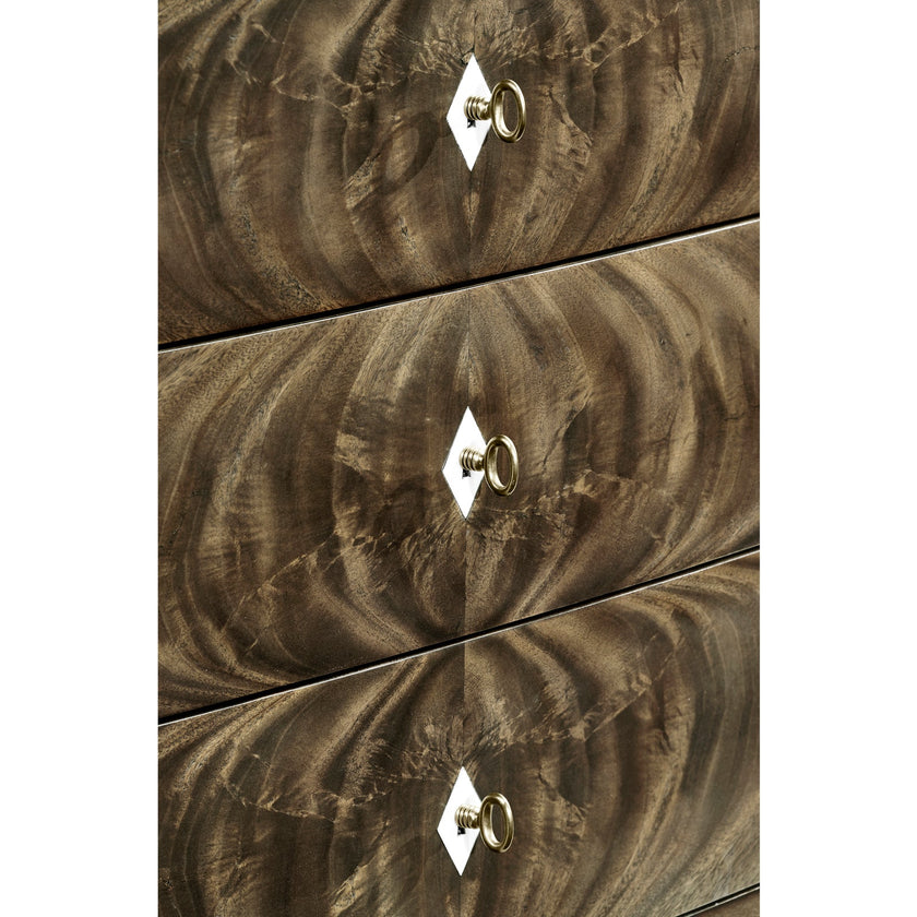 Jonathan Charles Buckingham Small Bleached Chest of Drawers with Bone Inlay
