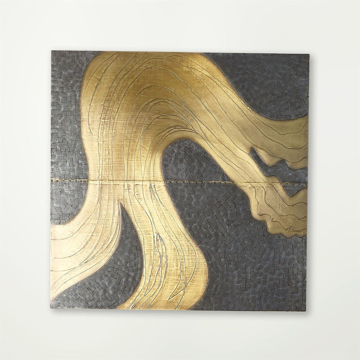 Global Views Brass Bronze Currents Wall Panel