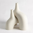 Global Views Cream Stone Stretch Vase