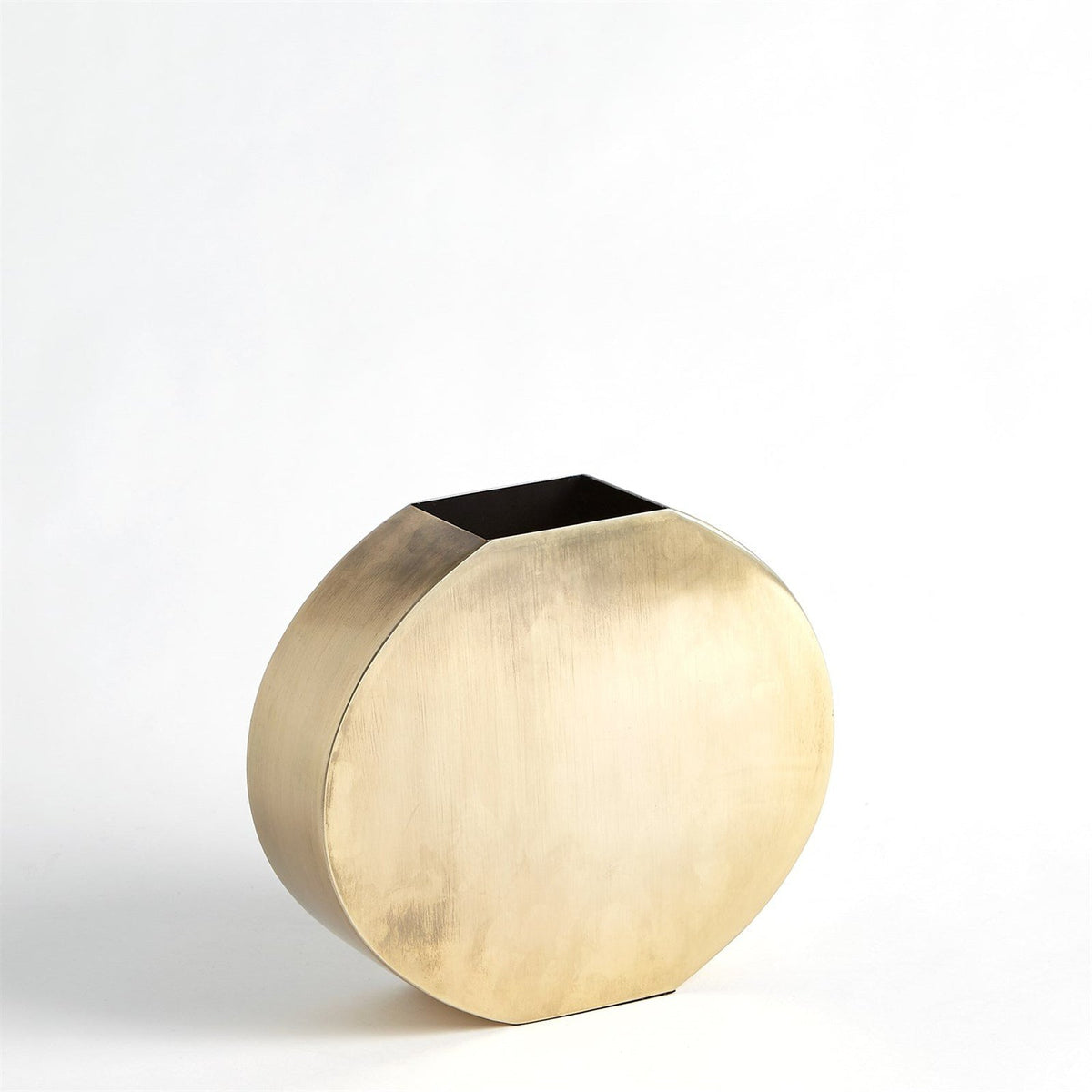 Global Views Antique Brass Squared Oval Vase