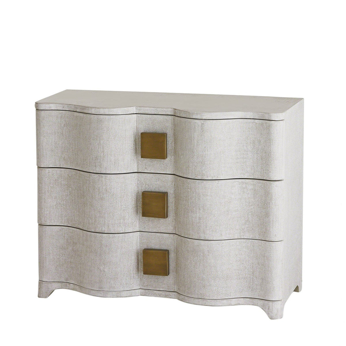 Global Views Toile White Linen Chest