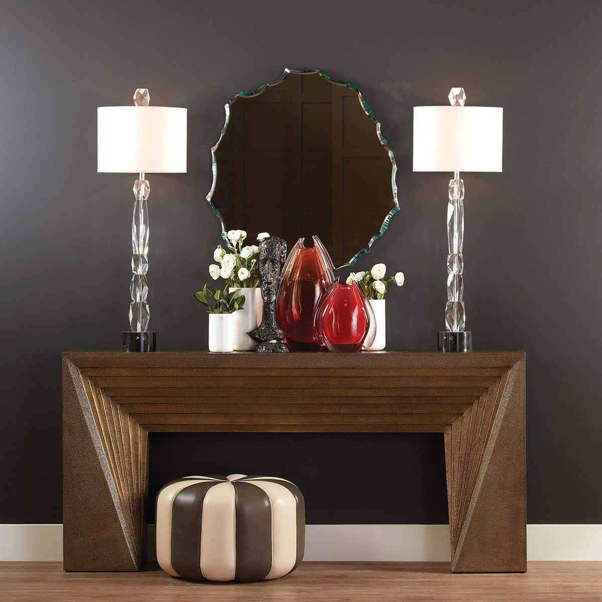 Global Views Brass Deco Console
