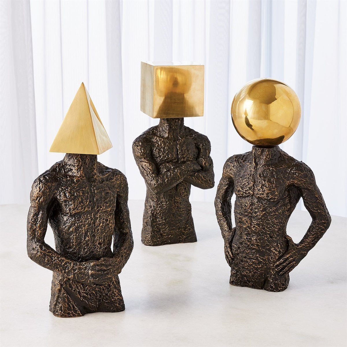 Global Views Bronze Pyramid Hero