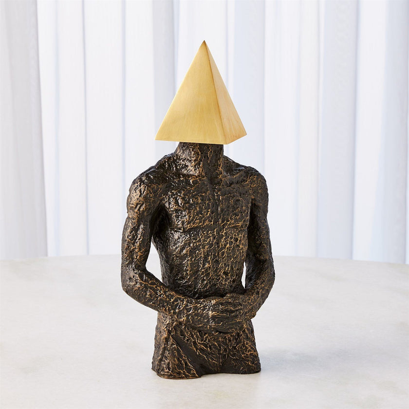 Global Views Bronze Pyramid Hero