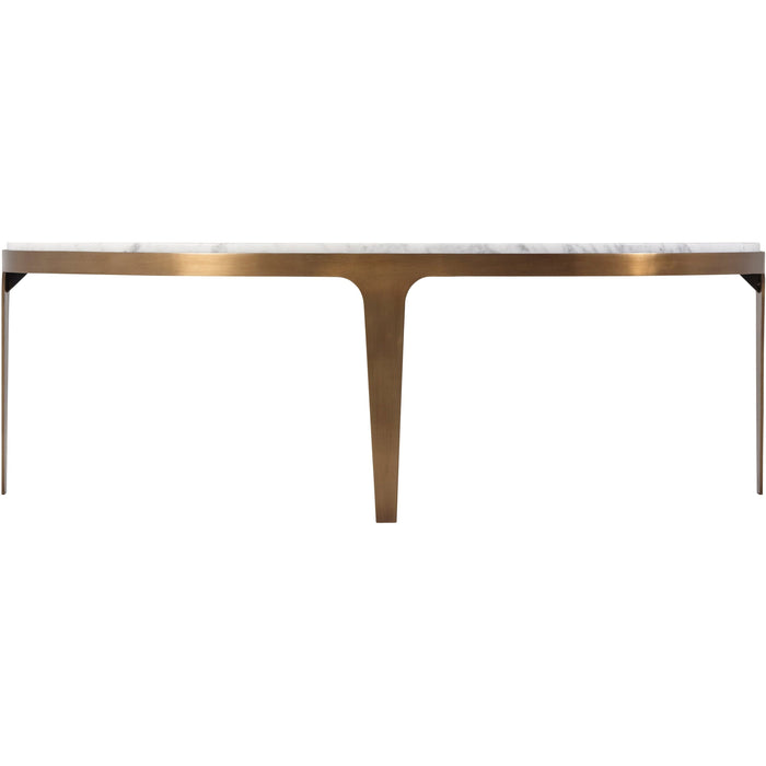 Theodore Alexander Gennaro Oval Marble Cocktail Table