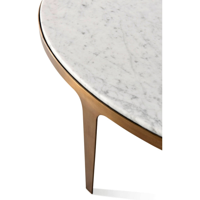 Theodore Alexander Gennaro Oval Marble Cocktail Table