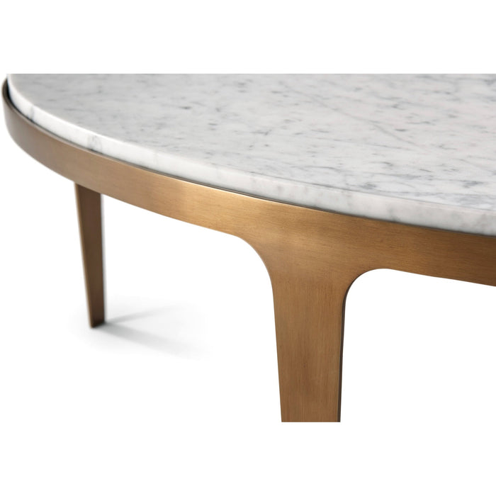 Theodore Alexander Gennaro Oval Marble Cocktail Table