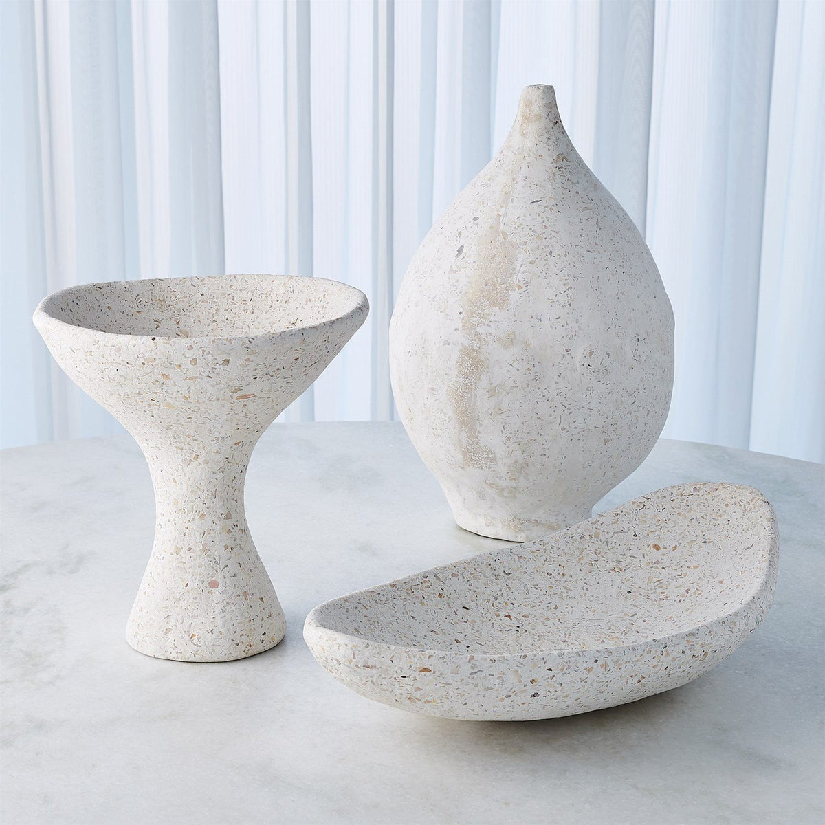 Global Views White Plaster Modernist Vase