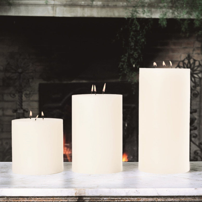 Global Views Unscented Wick Pillar Candle