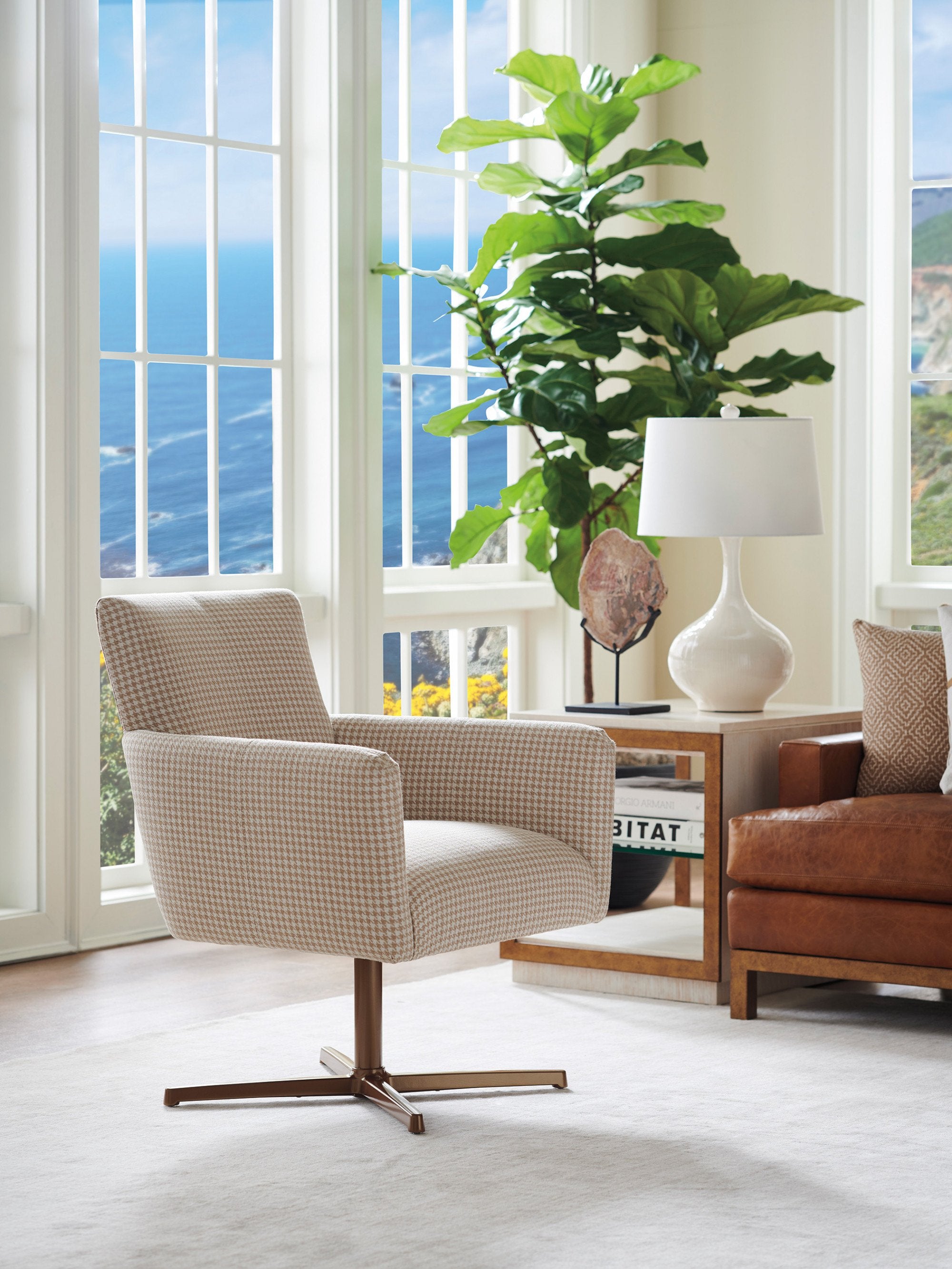 Barclay Butera Upholstery Brooks Swivel Chair