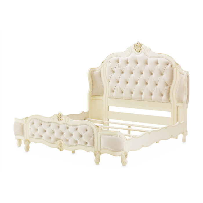 Michael Amini Lavelle Classic Pearl Wing Mansion Bed Cal King