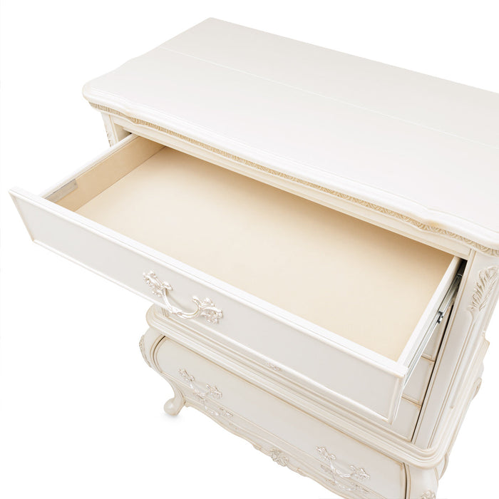 Michael Amini Lavelle Classic Pearl 6 Drawer Chest-Vertical Storage Cabinet Set DSC