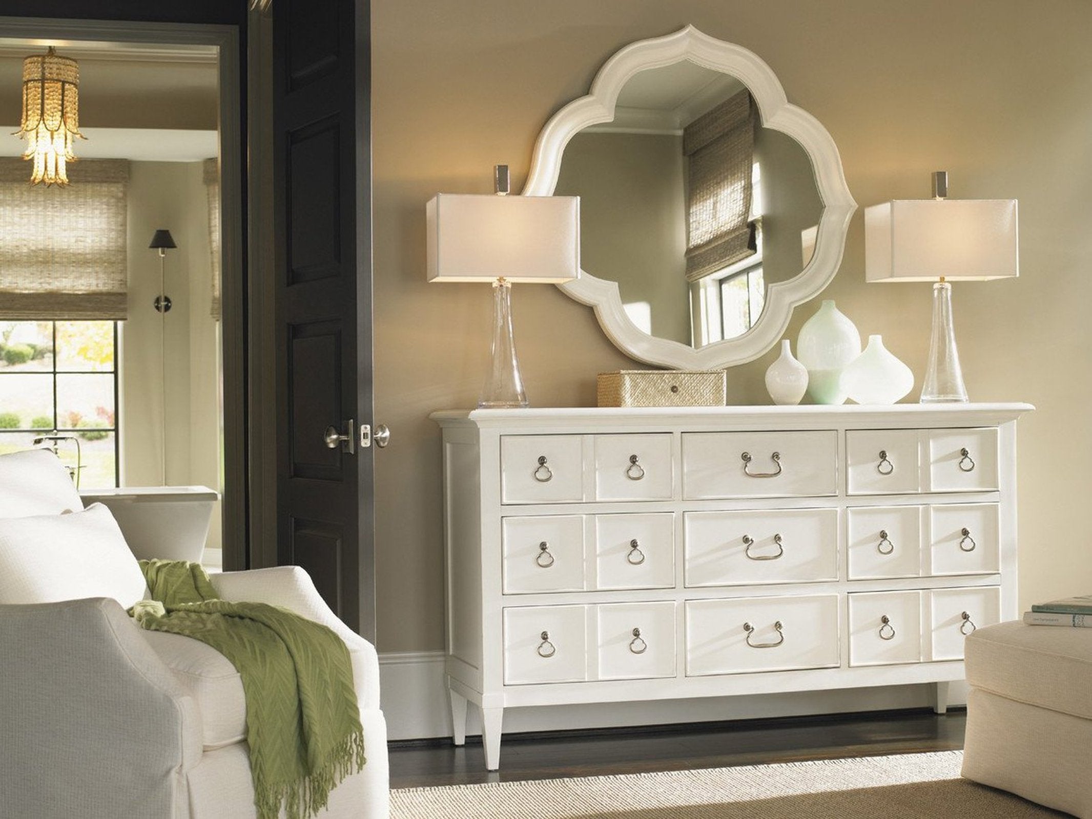 Tommy Bahama Home Ivory Key Paget Mirror
