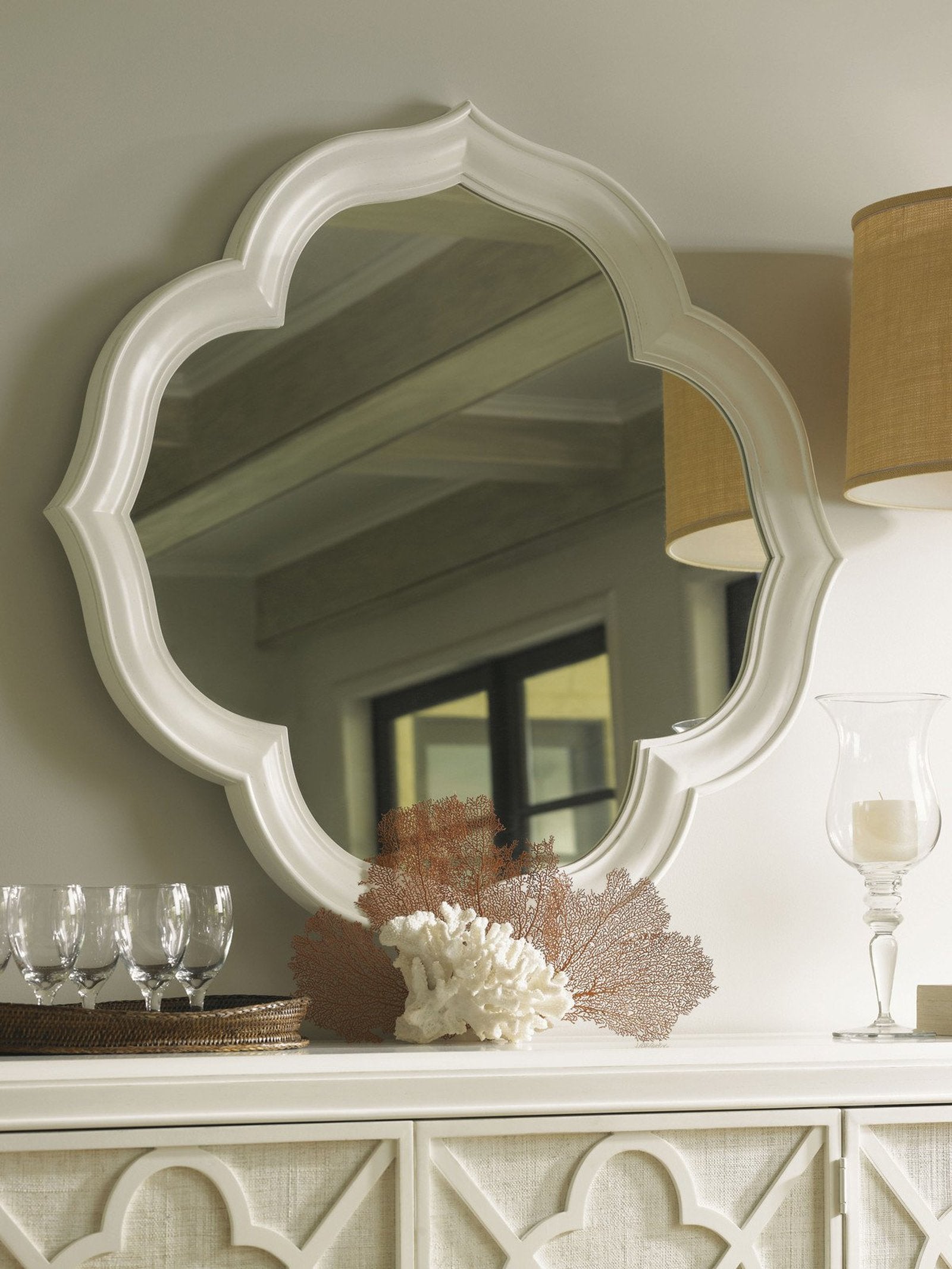 Tommy Bahama Home Ivory Key Paget Mirror
