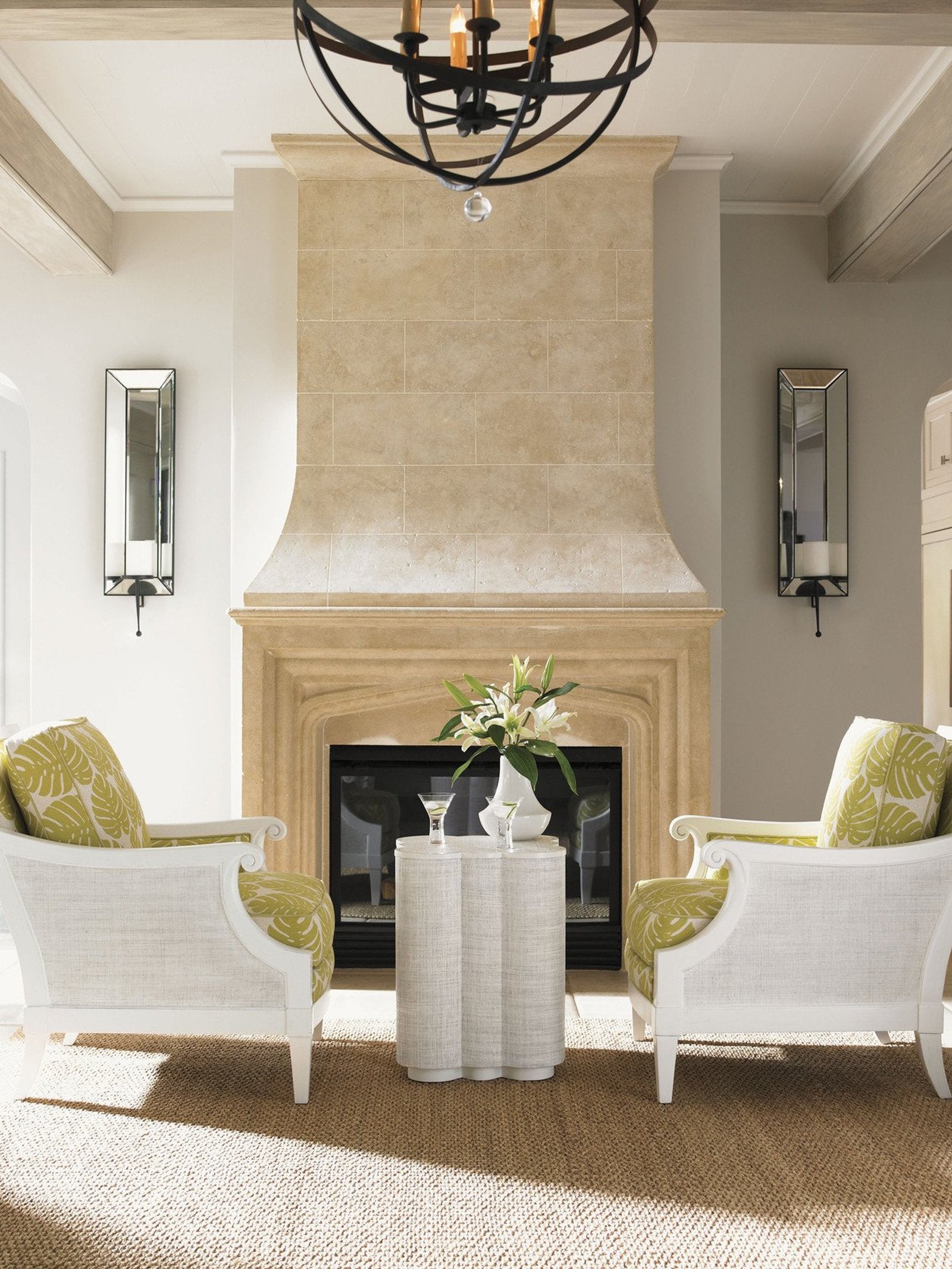 Tommy Bahama Home Ivory Key Spar Point Chairside Table