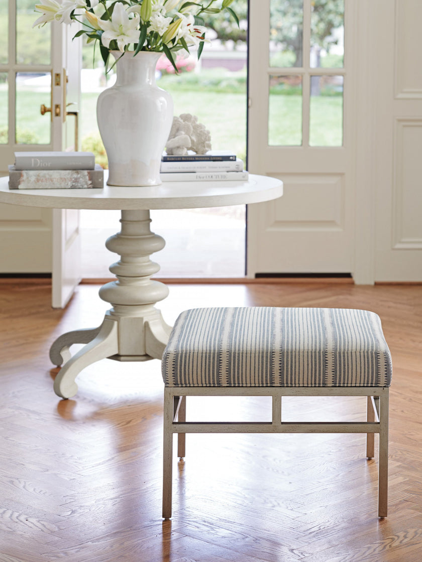 Barclay Butera Upholstery Lucca Metal Ottoman