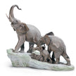 Lladro Elephants Walking Figurine