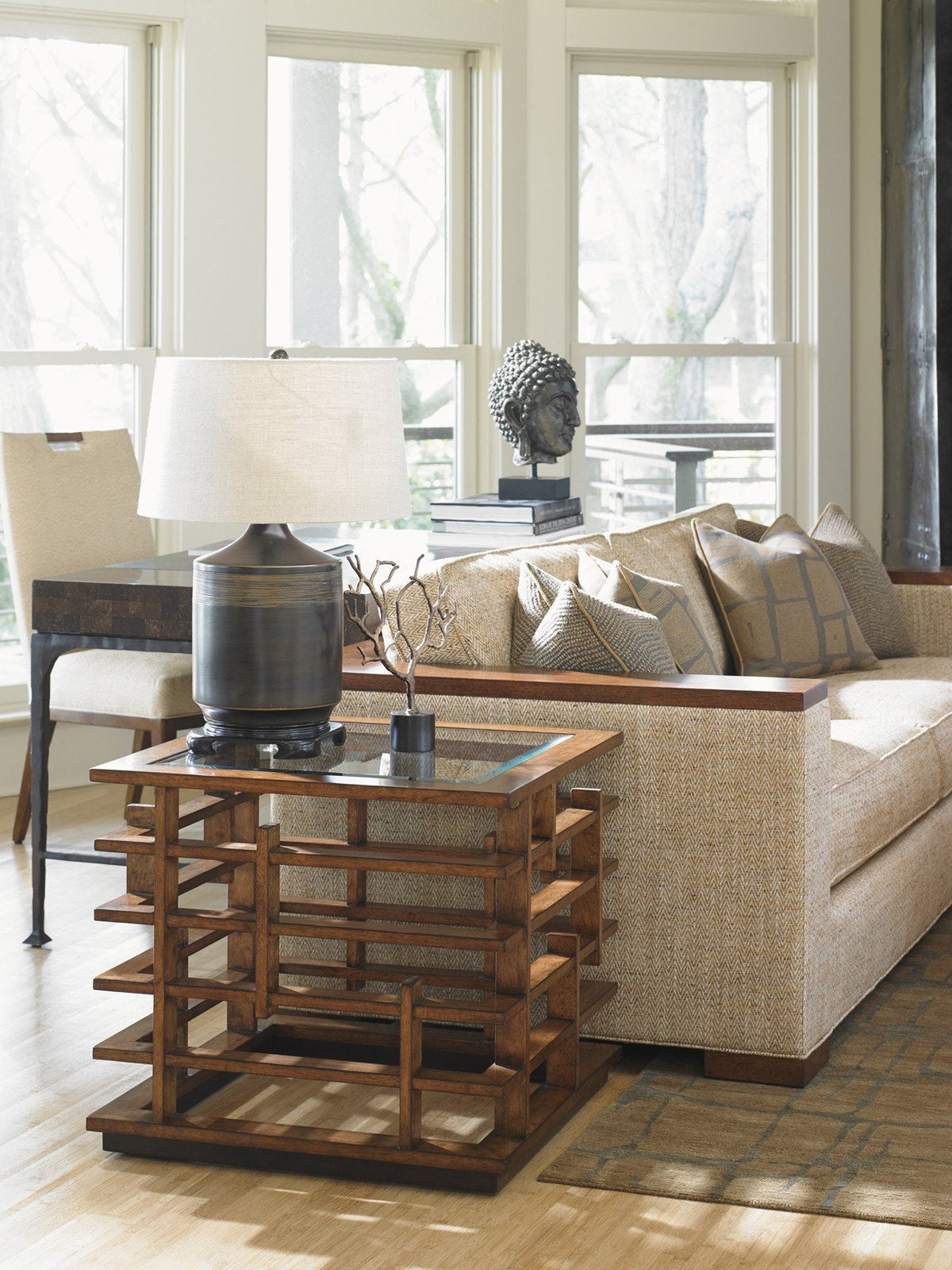 Tommy Bahama Home Island Fusion Nobu Square Lamp Table