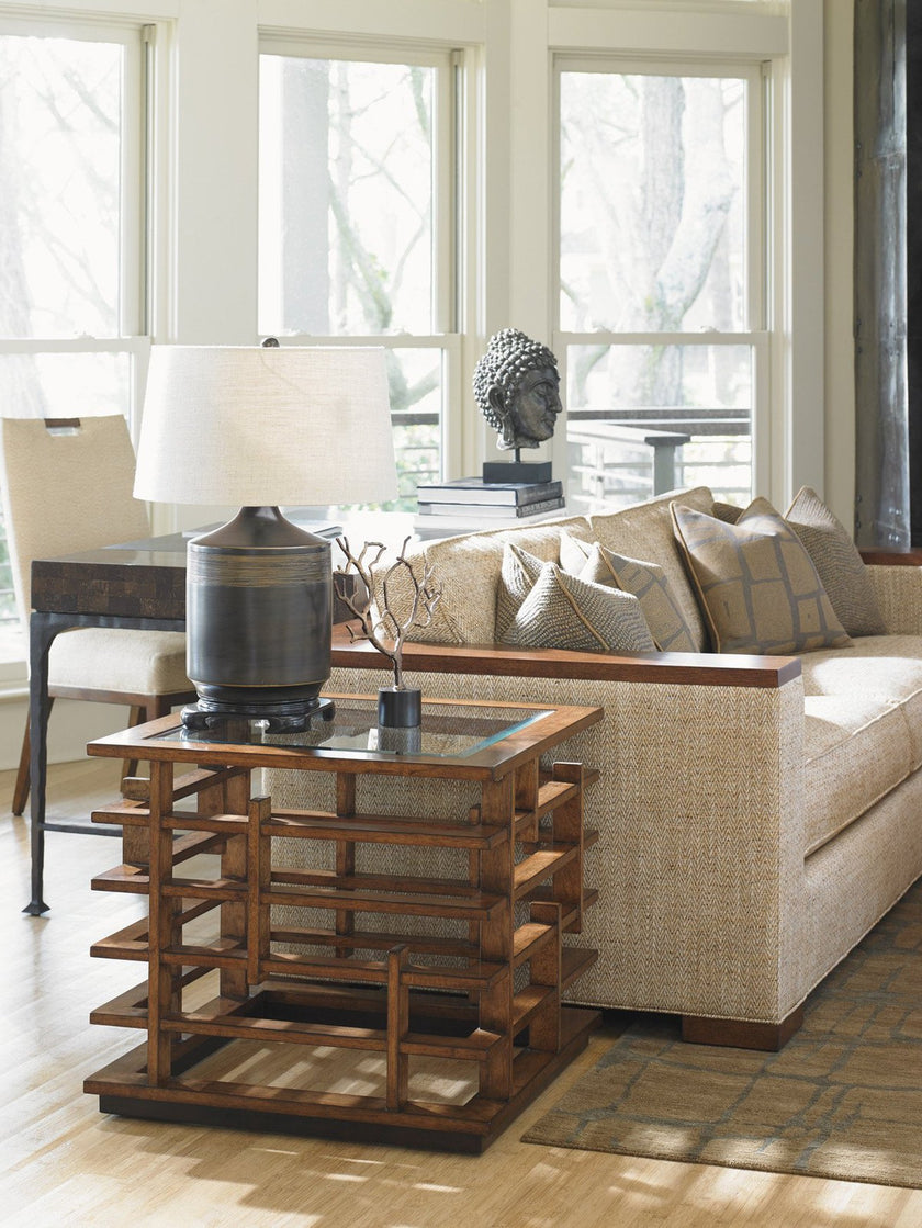 Tommy Bahama Home Island Fusion Nobu Square Lamp Table