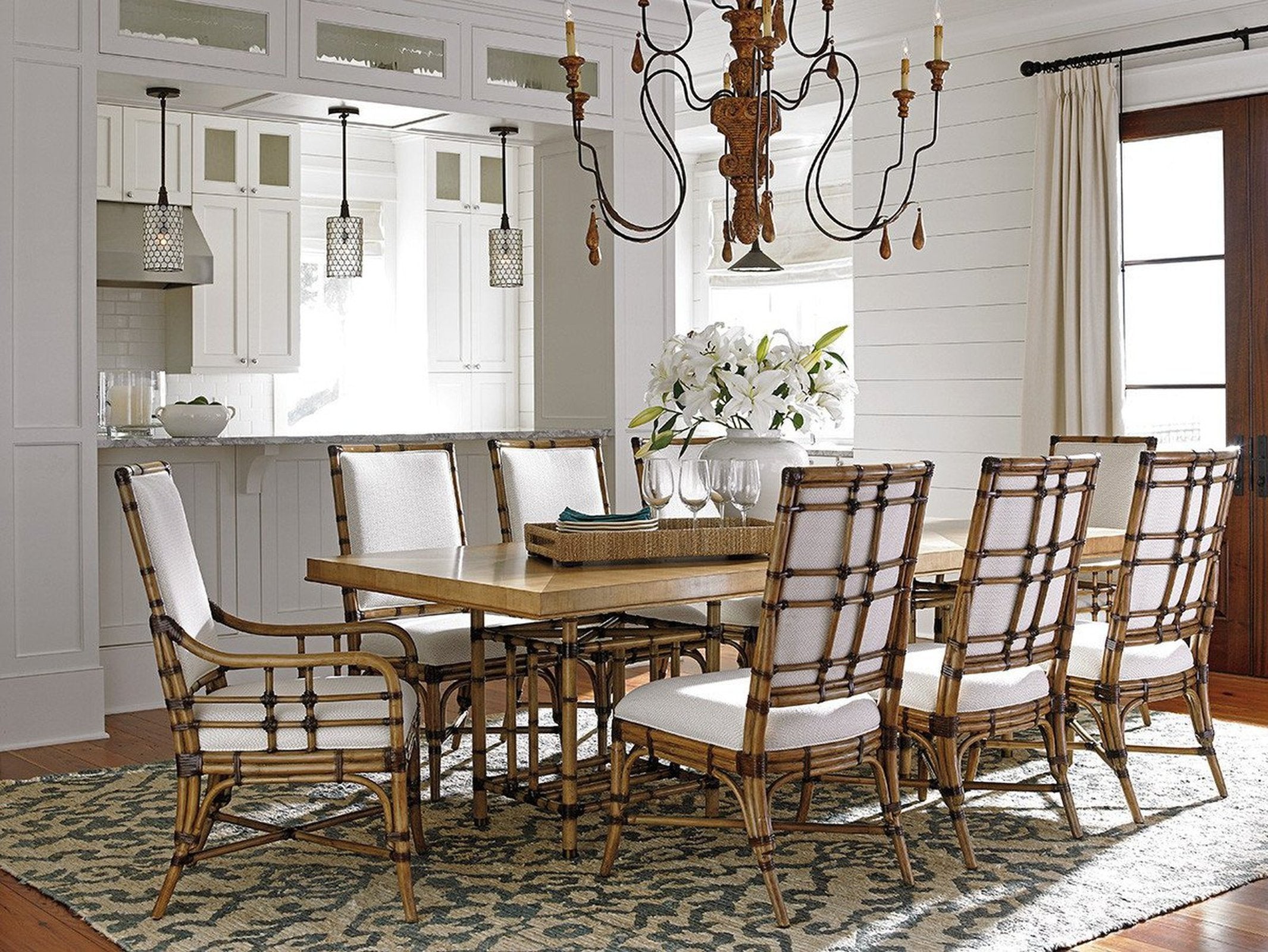 Tommy Bahama Home Twin Palms Caneel Bay Dining Table DSC