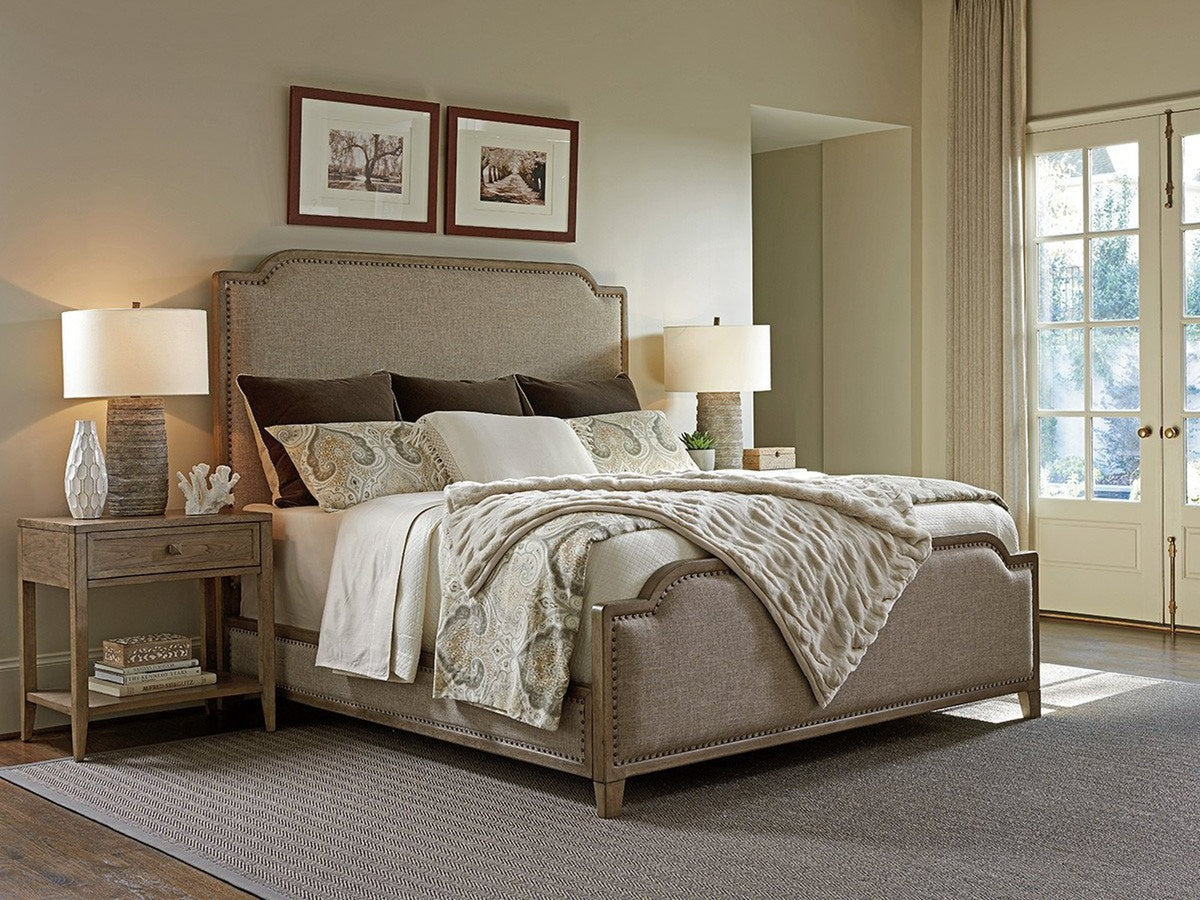Tommy Bahama Home Cypress Point Stone Harbour Upholstered Queen Bed
