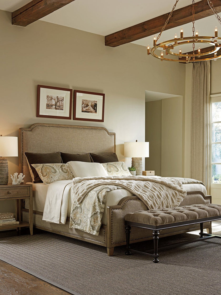Tommy Bahama Home Cypress Point Stone Harbour Upholstered Queen Bed
