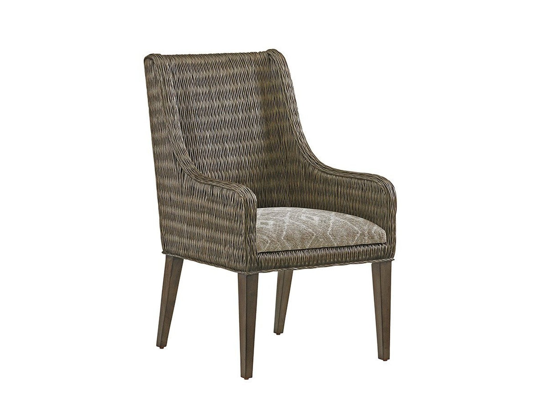 Tommy Bahama Home Cypress Point Brandon Woven Arm Chair Customizable