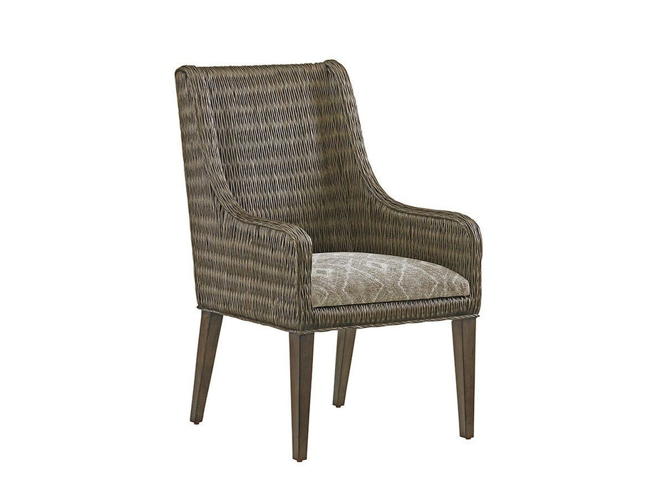 Tommy Bahama Home Cypress Point Brandon Woven Arm Chair Customizable