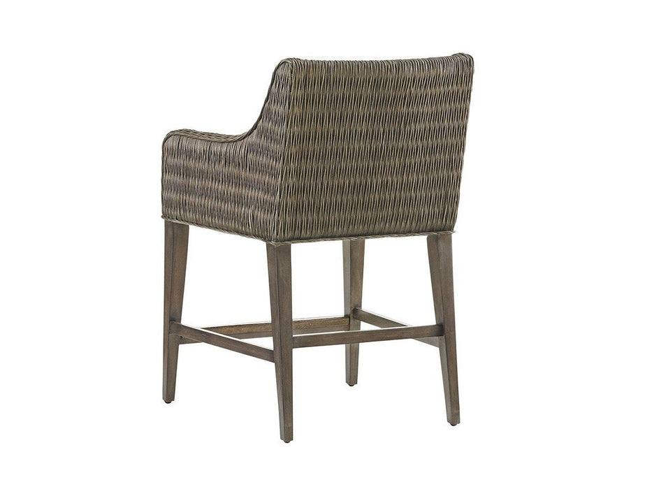 Tommy Bahama Home Cypress Point Turner Woven Counter Stool Customizable