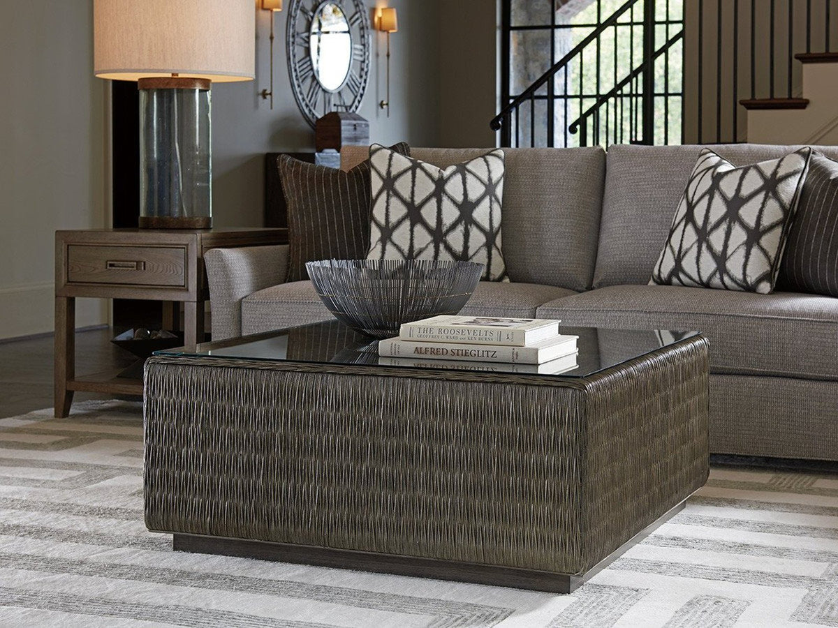 Tommy Bahama Home Cypress Point Seawatch Woven Cocktail Table Clearance