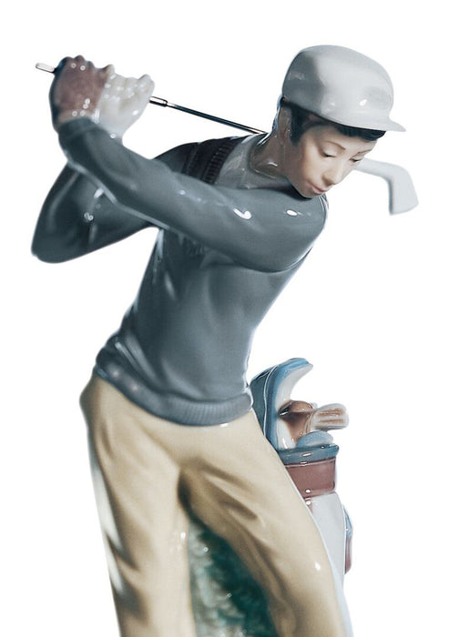 Lladro Golfer man Figurine