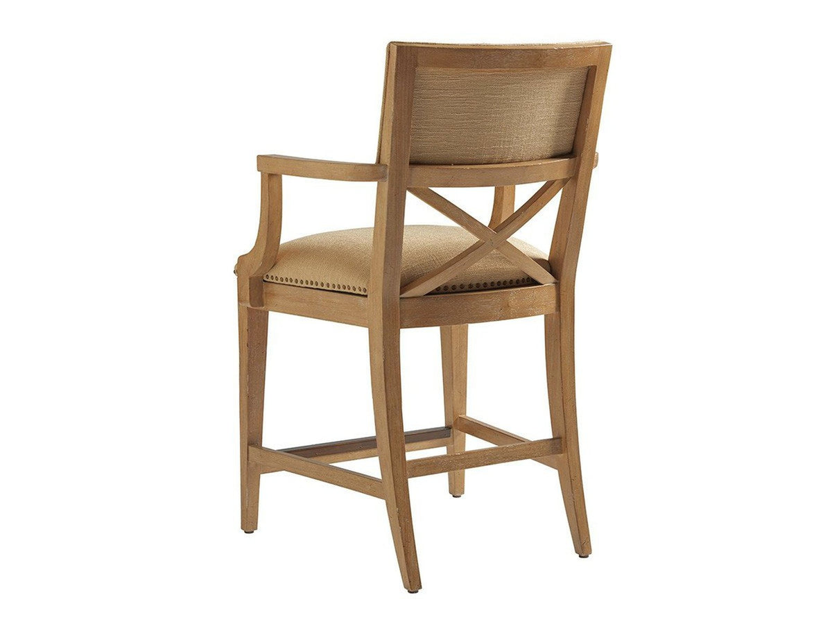 Tommy Bahama Home Los Altos Sutherland Upholstered Counter Stool Customizable