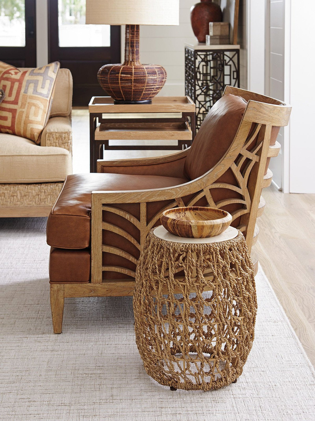 Tommy Bahama Home Los Altos Madrid Woven Accent Table
