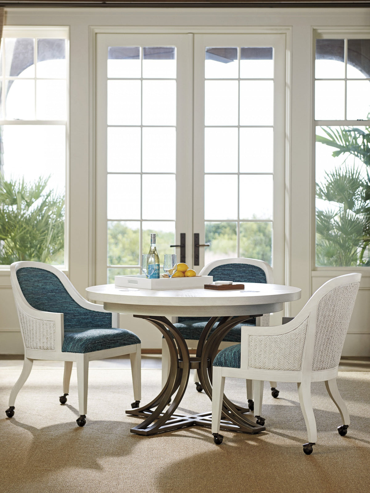 Tommy Bahama Home Ocean Breeze Bayview Arm Chair With Casters Customizable