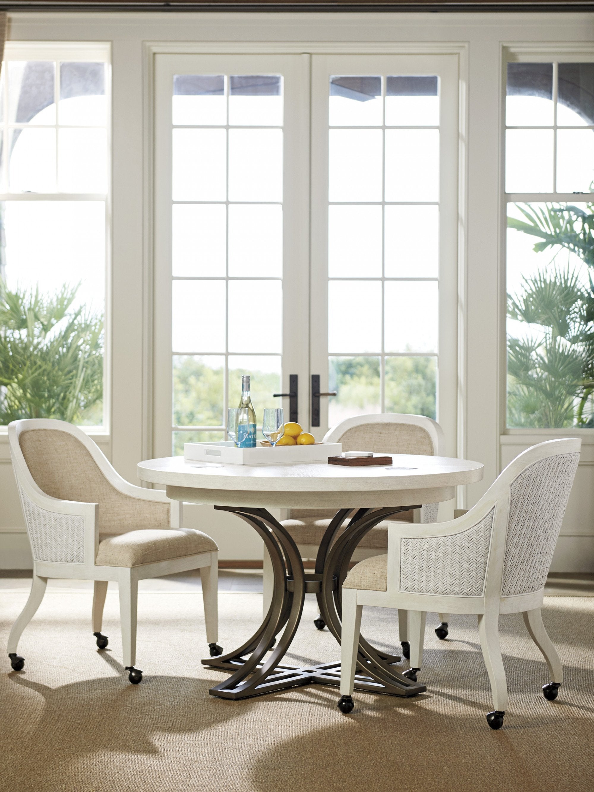 Tommy Bahama Home Ocean Breeze Bayview Arm Chair With Casters Customizable