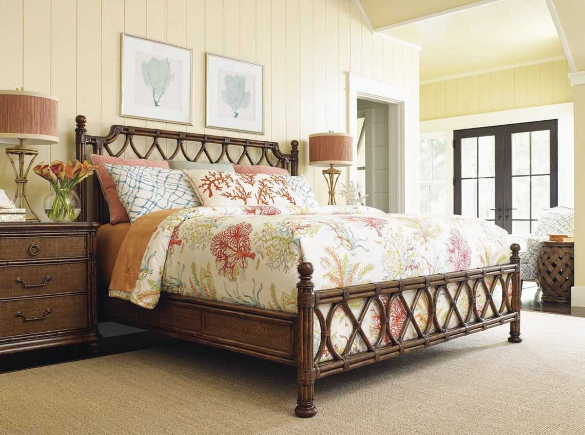 Tommy Bahama Home Bali Hai Island Breeze Rattan Bed