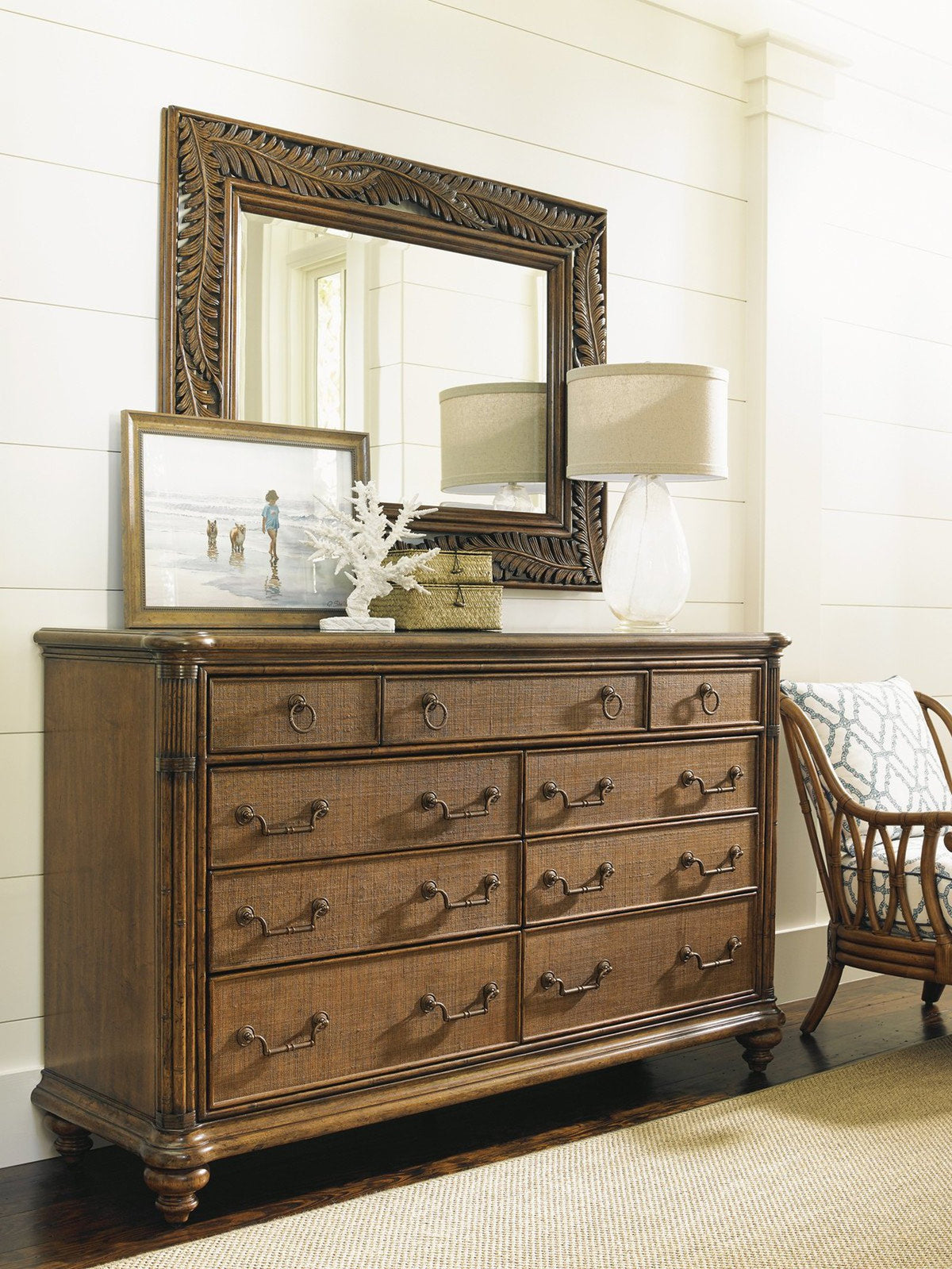 Tommy Bahama Home Bali Hai Seabrook Landscape Mirror
