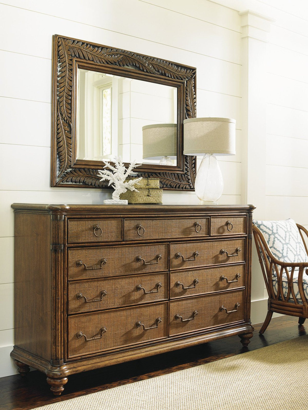 Tommy Bahama Home Bali Hai Seabrook Landscape Mirror