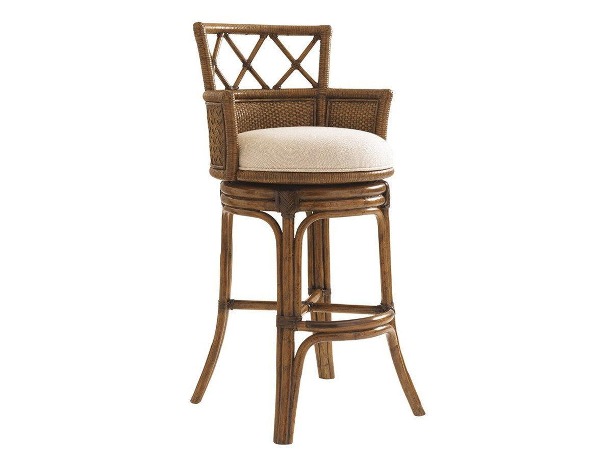 Tommy Bahama Home Bali Hai Kamala Bay Swivel Bar Stool Customizable