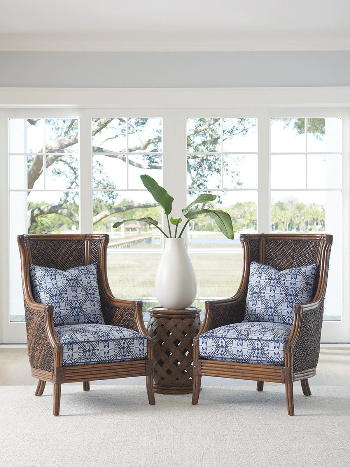 Tommy Bahama Home Bali Hai Hibiscus Round Accent Table