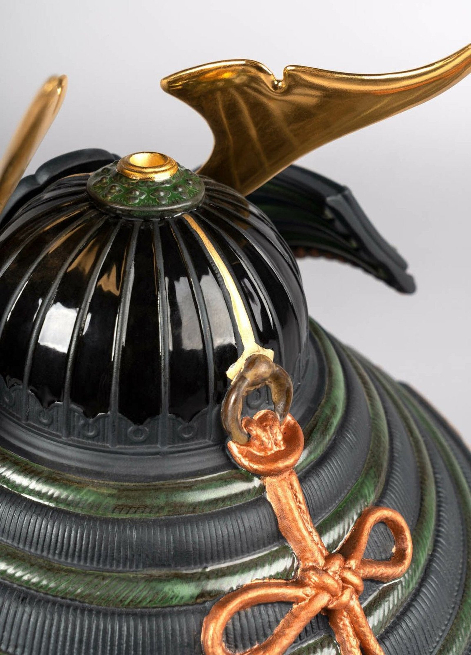 Lladro Orange Samurai Helmet Figurine
