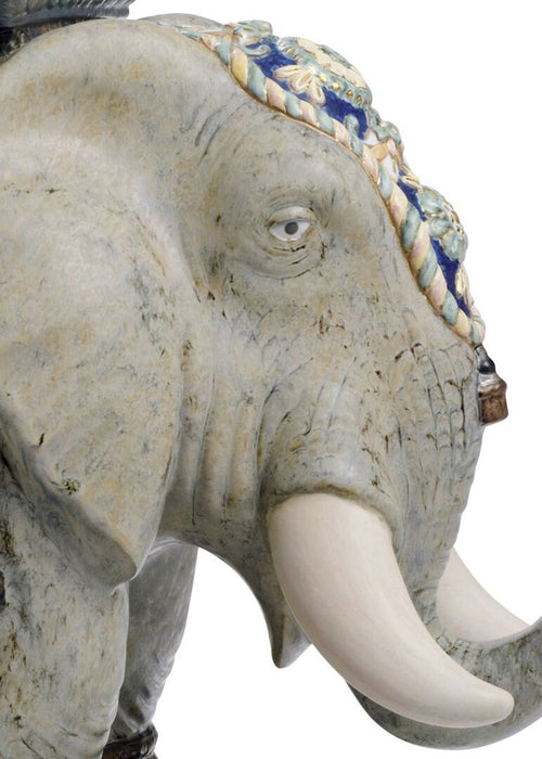 Lladro Siamese Elephant Sculpture Limited Edition