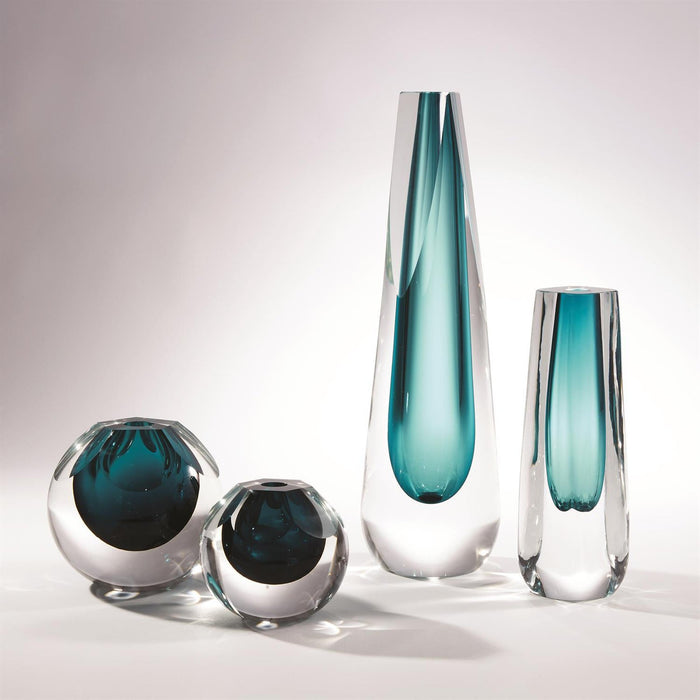 Global Views Cut Glass Vase