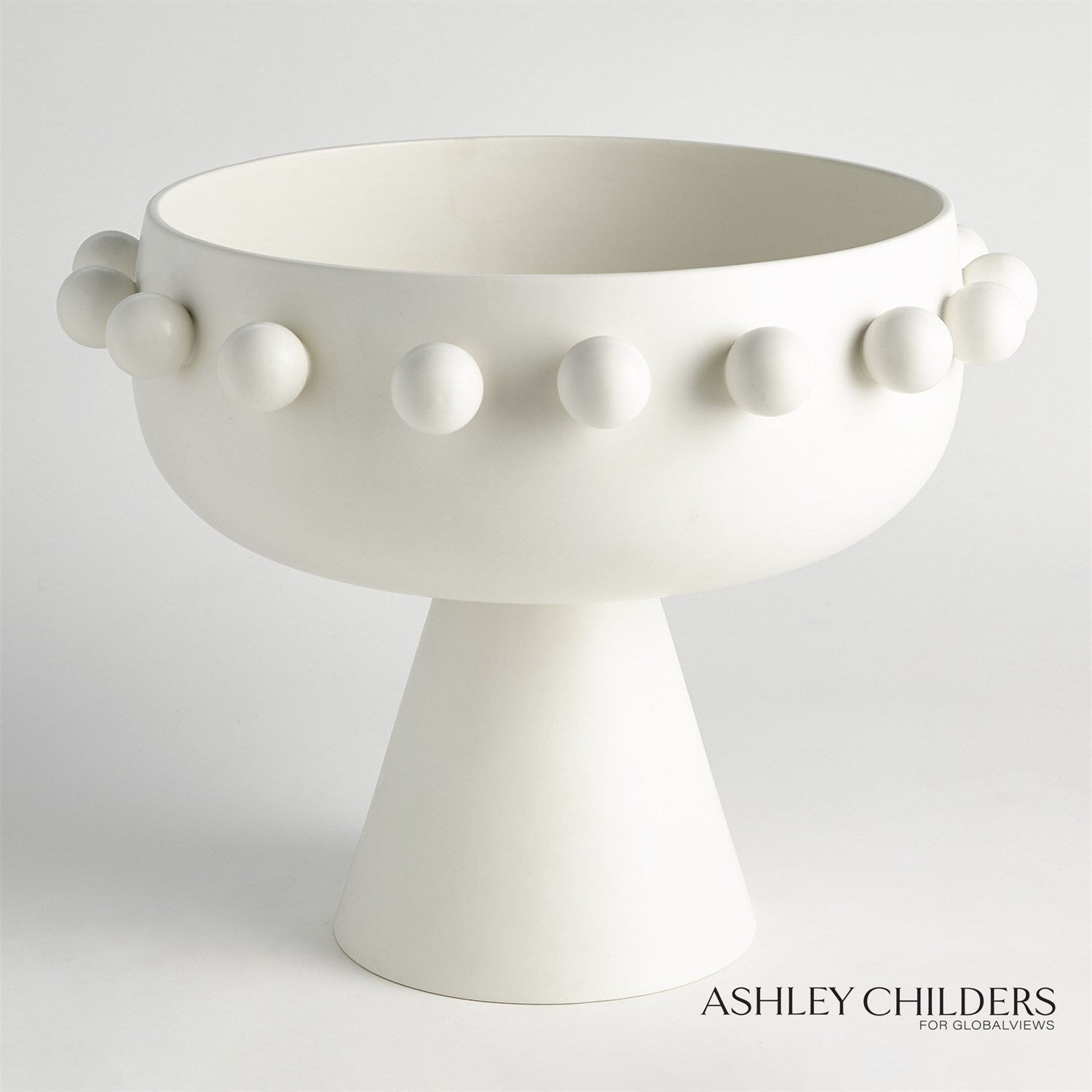 Global Views Spheres Collection Footed Bowl by Ashley Childers
